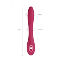 Изображение Leroina Многофункциональный вибратор LEroina Caberna, силикон, бордовый, 20 см