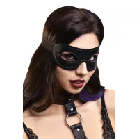 Изображение PECADO B.D.S.M Маска открытая овальная Pecado BDSM, натуральная кожа, черная
