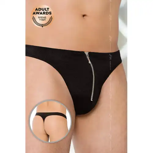 Фото SoftLine Collection, Польша Стринги мужские с замочком SoftLine Collection, черный, XL