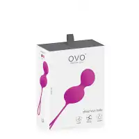 Изображение Ovo, Германия Вагинальные шарики OVO L3-8, силикон, фиолетовый, 16,5 см