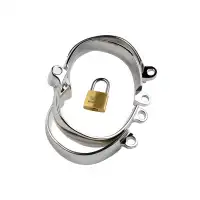 Изображение Metal by TOYFA Наручники/ Оковы на ноги, TOYFA Metal, серебристые, 7,5Х9,5 см