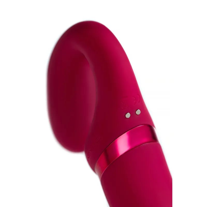 Фото Lovense, США Безремневой страпон LOVENSE Lapis, с вибрацией, силикон, красный, 23 см