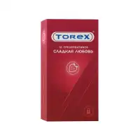 Torex Презервативы Torex, «Сладкая любовь», латекс, 19 см, 5,5 см, 12 шт. — купить в Минске Изображение Torex Презервативы Torex, «Сладкая любовь», латекс, 19 см, 5,5 см, 12 шт.
