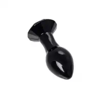 Фото Sexus Glass Анальная втулка Sexus Glass, стекло, черная, 8,5 см