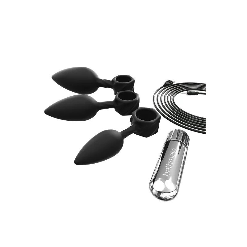 Фото Bathmate, Великобритания Набор анальных плагов Bathmate Anal Training Plugs VIBE, силикон, чёрный