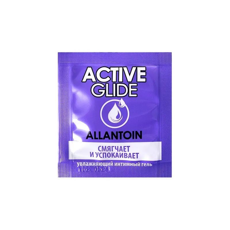 Увлажняющий интимный гель ACTIVE GLIDE ALLANTOIN, 3г по 20шт в упаковке — купить в Минске Изображение Увлажняющий интимный гель ACTIVE GLIDE ALLANTOIN, 3г по 20шт в упаковке