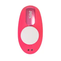 Изображение JOS Вибровкладыш в трусики с вакуум-волновой стимуляцией клитора JOS Xiari, силикон, розовый, 9 см