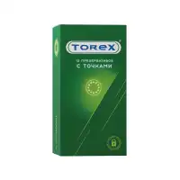 Изображение Torex Презервативы Torex, точечные, латекс, 18,5 см, 5,4 см, 12 шт.