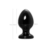 Изображение  Анальная втулка POPO Pleasure by TOYFA Cetus α, PVC, черная, 11,5 см, Ø 6,2 см