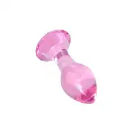 Изображение Sexus Glass Анальная втулка Sexus Glass, стекло, розовая, 8,5 см