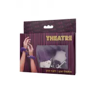 Изображение Theatre by TOYFA Наручники TOYFA Theatre, меховые, фиолетовые, 28 см.