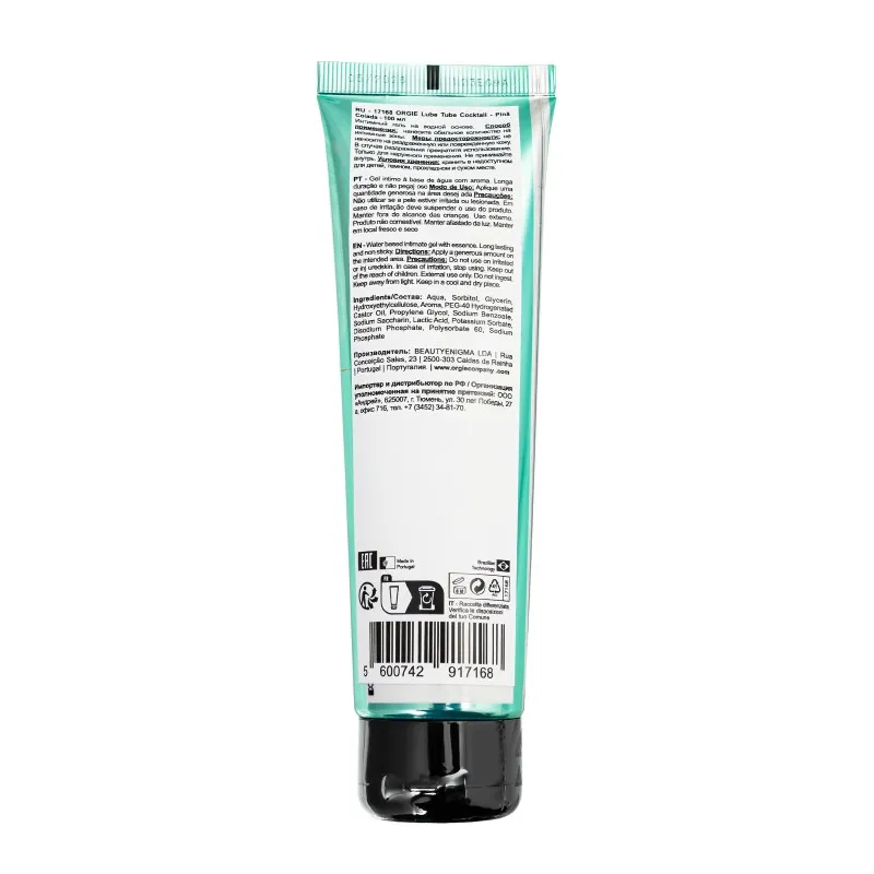 Изображение Orgie, Португалия Интимный гель Orgie LUBE TUBE на водной основе, со вкусом пина колада, 100 мл