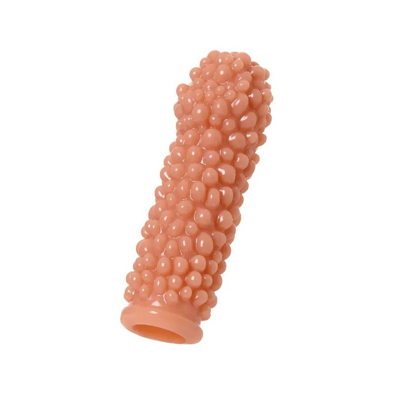 Фото KOKOS Насадка реалистичная KOKOS EXTREME SLEEVE 08-M с дополнительной стимуляцией, TPE, телесная, 14.7 см