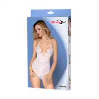Изображение Candy Girl, Гонконг Боди с открытой спиной Candy Girl Mirabelle, кружево, сетка, белый, OS