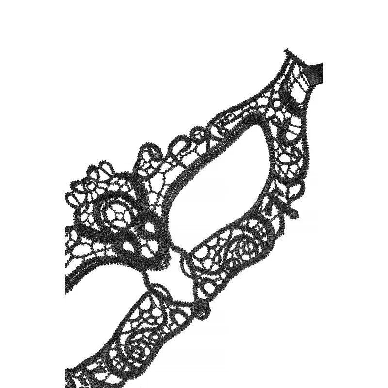 Фото Eromantica, Россия Маска нитяная узкая Eromantica Lady, текстиль, черная, 24,5 см