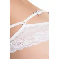 Изображение Erolanta Lingerie Эротические трусики Erolanta Agnes кружевные, белый (50-52)