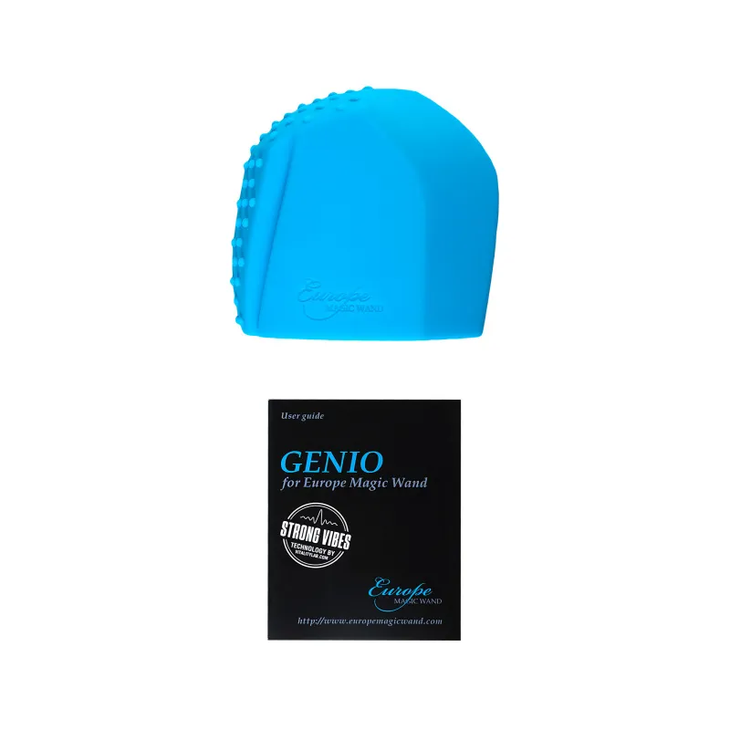 Фото Magic Wand Насадка Magic Wand Genio для массажера Europe, силикон, синяя, 4.1 см