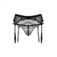 Фото SoftLine Collection, Польша Пояс для чулок и стринги кружевные SoftLine Collection, черный, M/L