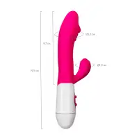 Фото A-toys by TOYFA Вибратор с клиторальным стимулятором TOYFA A-Toys  Area, Силикон, Розовый, 19,5 см