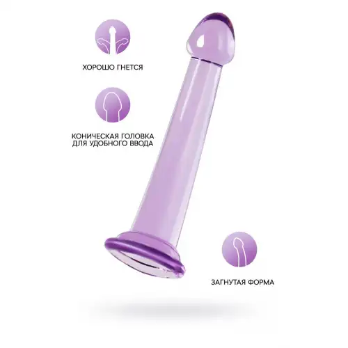 Фото TOYFA Basic Нереалистичный фаллоимитатор TOYFA Basic Jelly Dildo S, TPE, фиолетовый, 15,5 см
