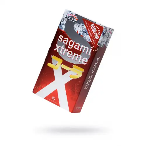 Фото Sagami, Япония Презервативы Sagami, xtreme, cola, латекс, 19 см, 5,2 см, 10 шт.