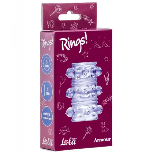 Изображение Lola Toys, Россия Насадка на пенис Rings Armour purple