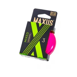 Презервативы Maxus Mixed, набор, латекс, железный кейс, 3 шт.