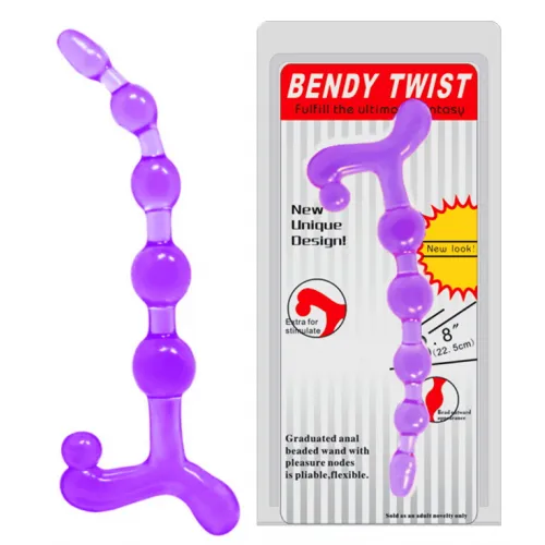 Baile, Китай Анальная цепочка Bendy Twist фиолетовая — купить в Минске Фото Baile, Китай Анальная цепочка Bendy Twist фиолетовая