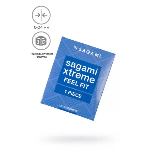 Изображение Sagami, Япония Презервативы Sagami, extreme, feel fit, гладкие, 19 см, 5,1 см, 1 шт.