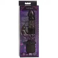 Фото  Вращающийся вибратор-кролик Hi-tech Black Madgic со стимулирующими шариками