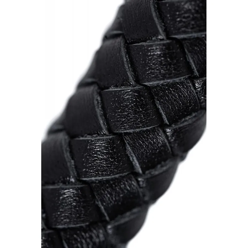 Фото PECADO B.D.S.M Кнут плетеный Pecado BDSM, натуральная кожа, черный, 65 см