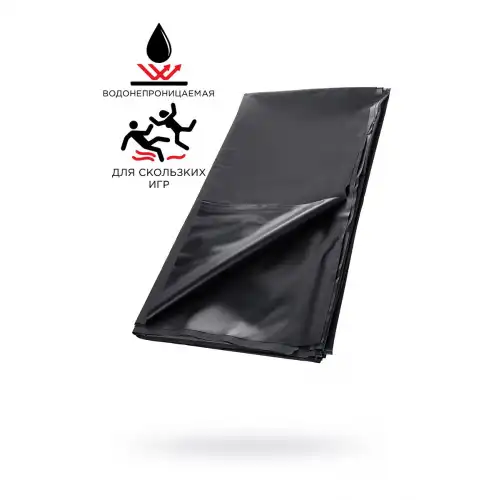 Простыня для секса Black&Red by TOYFA, ПВХ, черный, 220х200 — купить в Минске Изображение Простыня для секса Black&Red by TOYFA, ПВХ, черный, 220х200