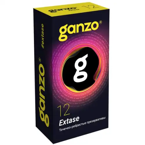 Фото GANZO Презервативы Ganzo №12 Extase точечно-ребристые