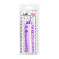 Фото TOYFA Basic Насадка на пенис с шариками TOYFA Basic, TPE, фиолетовый, 13 см