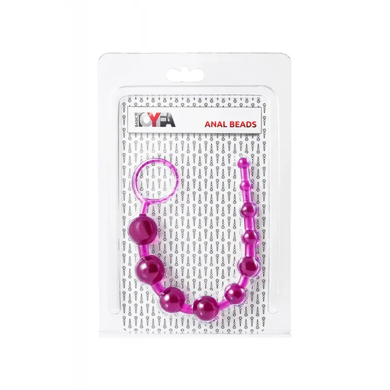 Фото TOYFA Basic Анальная цепочка TOYFA Basic, PVC, фиолетовый, 30 см