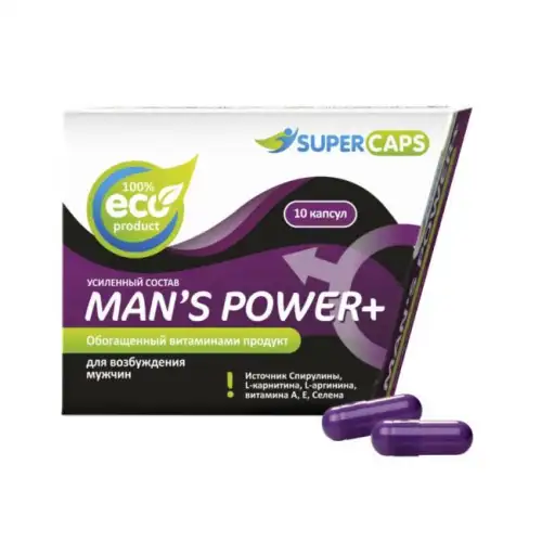 Фото Supercaps, Китай Средство возбуждающее Mans Power plus 10 капсул