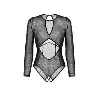 Изображение Waname Apparel Эротическое боди Waname Grace с длинными рукавами черное (46-48) в пакете