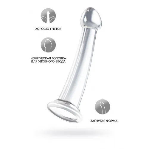 Фото TOYFA Basic Нереалистичный фаллоимитатор TOYFA Basic Jelly Dildo S, TPE, прозрачный, 15,5 см