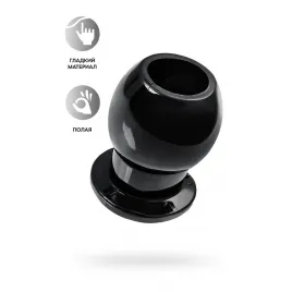 Анальная втулка TOYFA Basic M, TPE, чёрный, 6,5 см