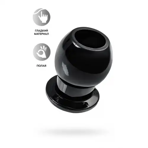 Фото TOYFA Basic Анальная втулка TOYFA Basic M, TPE, чёрный, 6,5 см