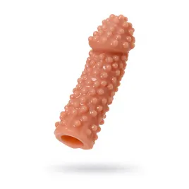 Насадка реалистичная KOKOS EXTREME SLEEVE 10-S с дополнительной стимуляцией, TPE, телесная, 14.7 см