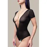 Фото Waname Apparel Эротическое боди Waname Abandon с короткими рукавами черное (46-48) в пакете