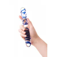 Изображение Sexus Glass Двусторонний фаллоимитатор Sexus Glass, стекло, прозрачный, 22 см