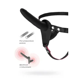 Страпон на креплении Black&Red by TOYFA, силикон, черный, 24 см