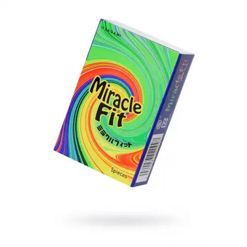 Изображение Sagami, Япония Презервативы Sagami, miracle fit, латекс, 18,5 см, 5,2 см, 5 шт.