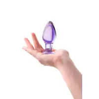 Изображение Sexus Glass Анальная втулка Sexus Glass, стекло, фиолетовая, 10 см, Ø 4 см