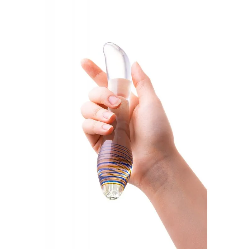 Изображение Sexus Glass Двусторонний фаллоимитатор Sexus Glass, стекло, прозрачный, 22 см