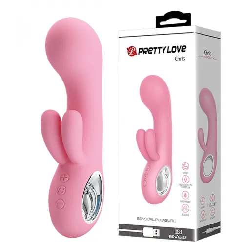 Изображение Pretty Love, Китай Перезаряжаемый вибратор Pretty Love Chris с клиторальной стимуляцией, нежно-розовый