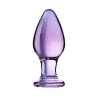 Изображение Sexus Glass Анальная втулка Sexus Glass, стекло, фиолетовая, 10 см, Ø 4 см