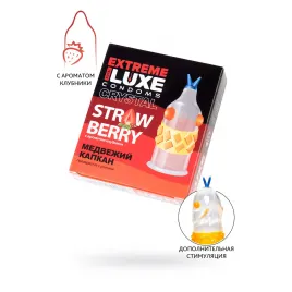 Презервативы Luxe, extreme, «Медвежий капкан», клубника, 18 см, 5,2 см, 1 шт.